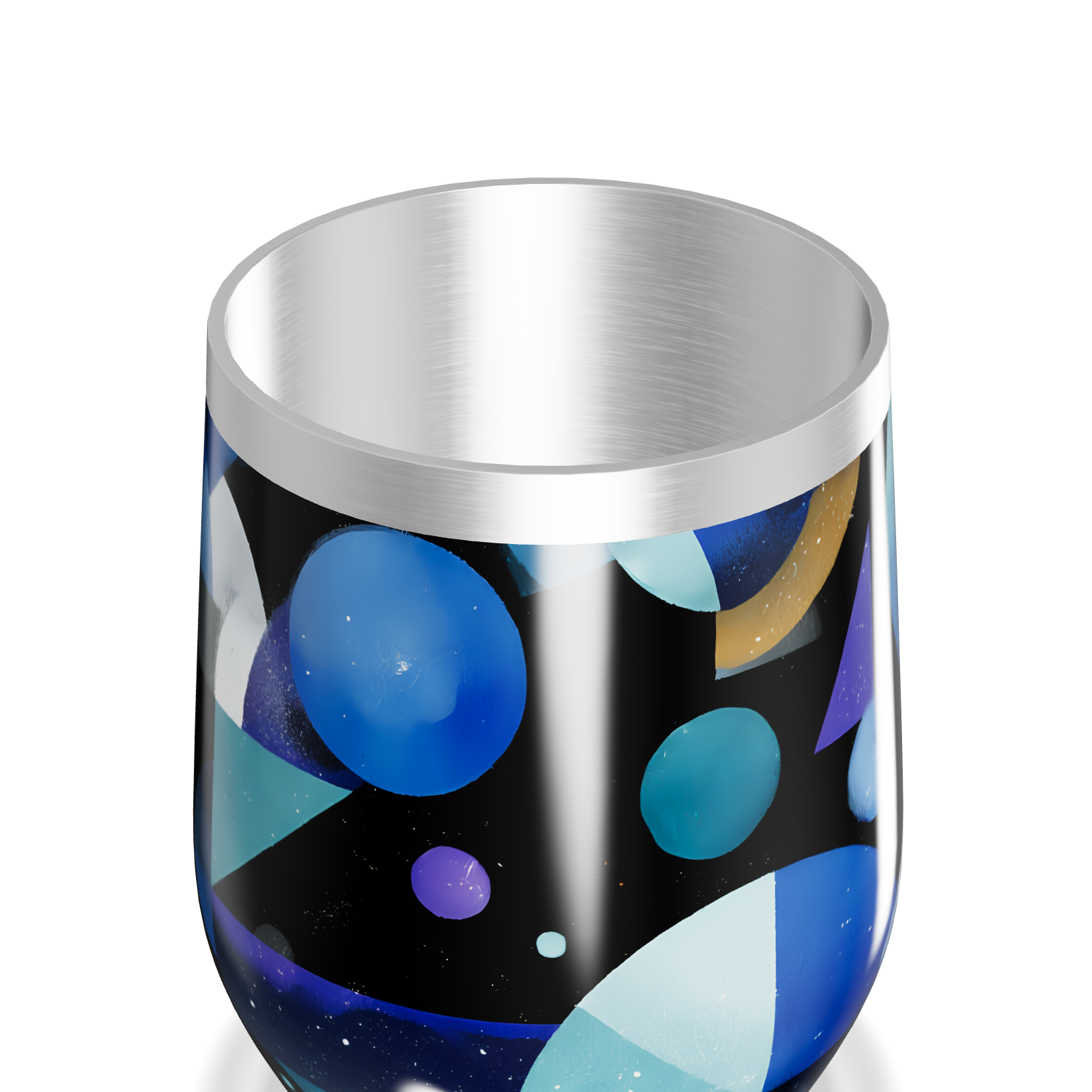 Copo Térmico Slim - Design Geométrico Azul