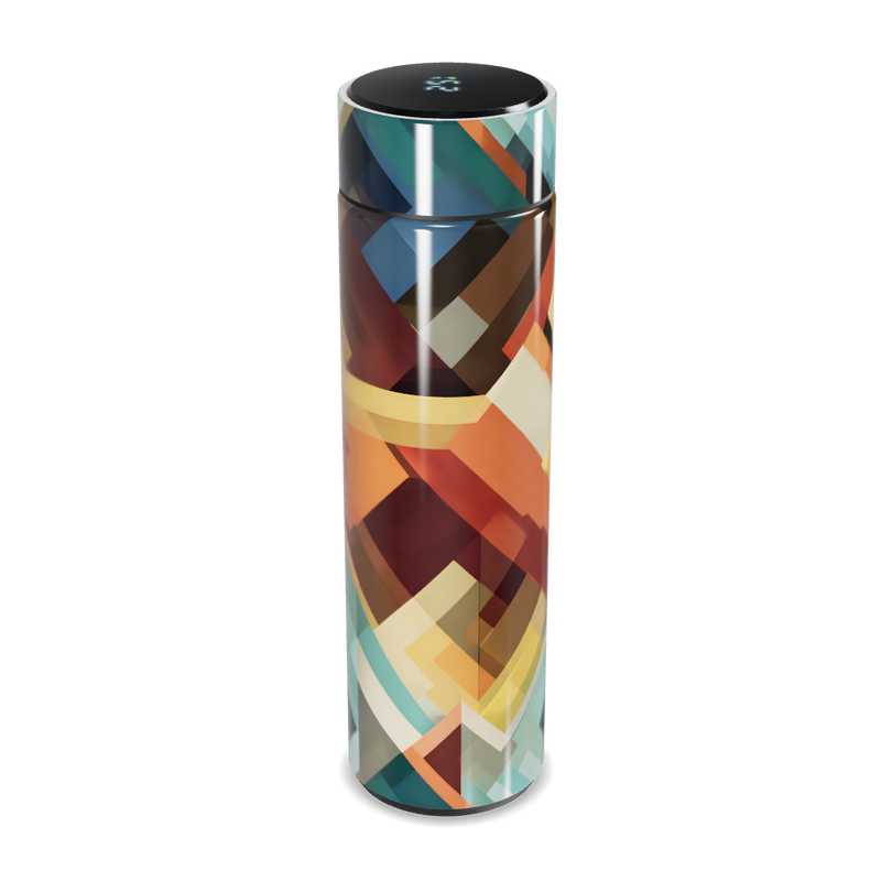 Garrafa Térmica Touch - Estampa Geométrica Colorida