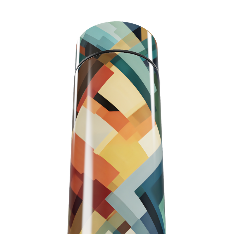 Garrafa Térmica Touch - Estampa Geométrica Colorida