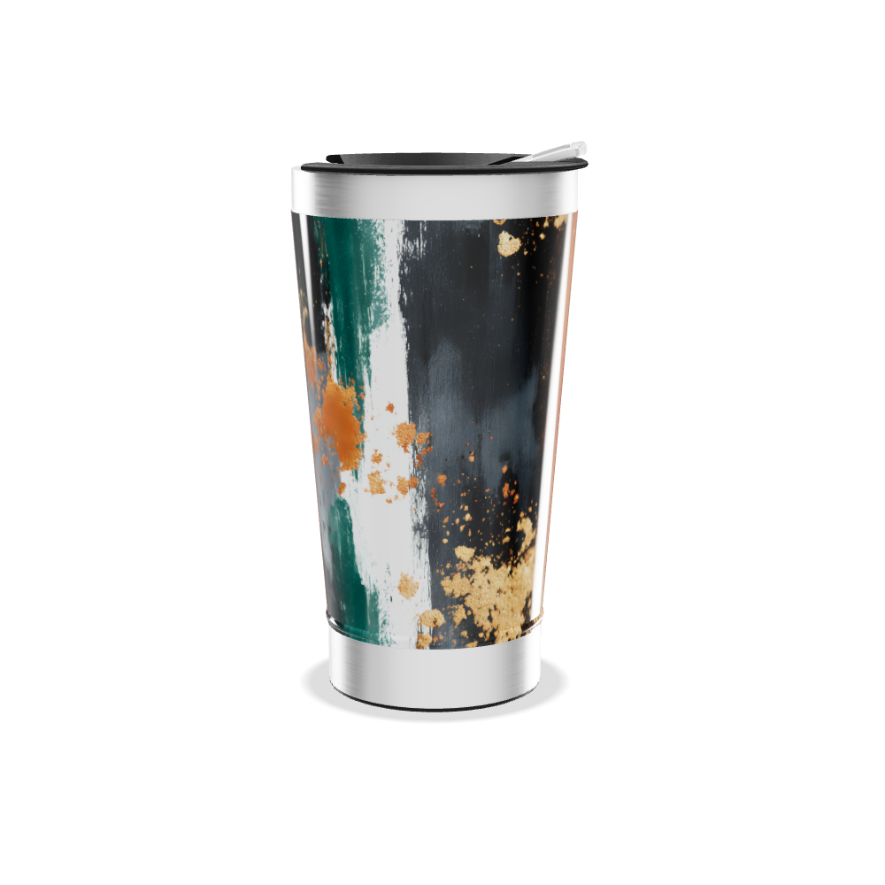 Copo Térmico - Abstrato Multicolorido Aço