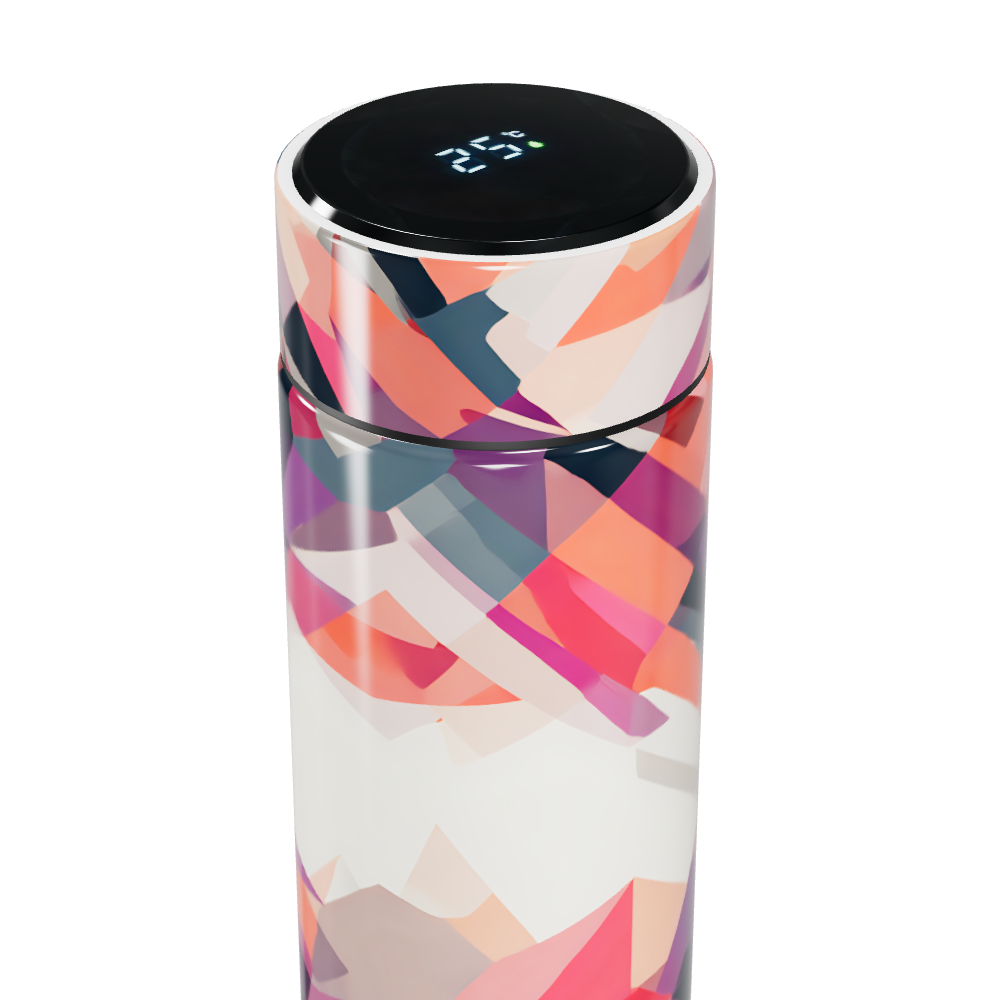 Garrafa Térmica Touch - Estampa Geométrica Colorida