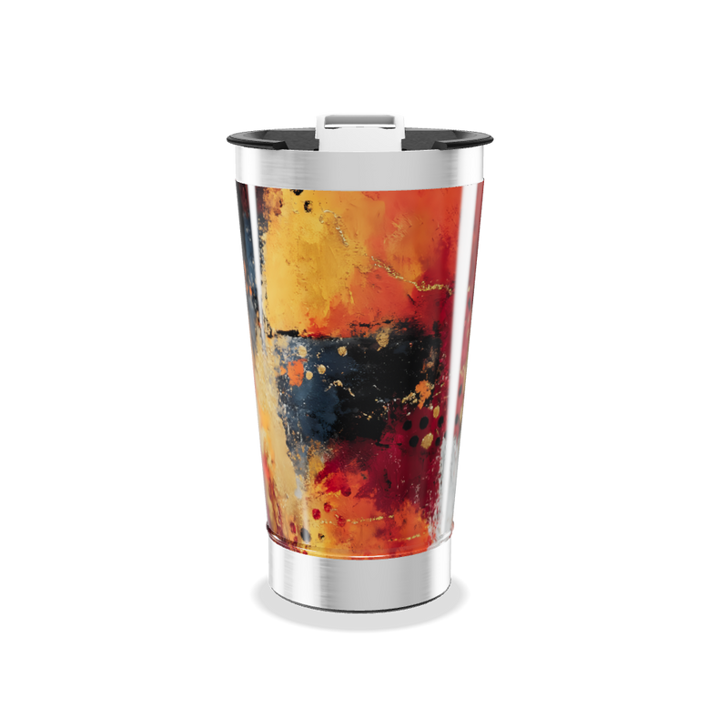 Copo Térmico - Estampa Abstrata Colorida