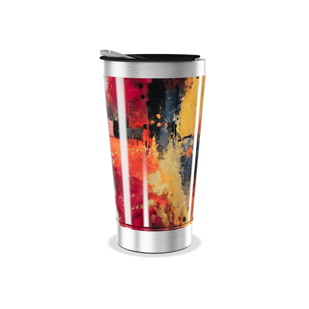 Copo Térmico - Estampa Abstrata Colorida
