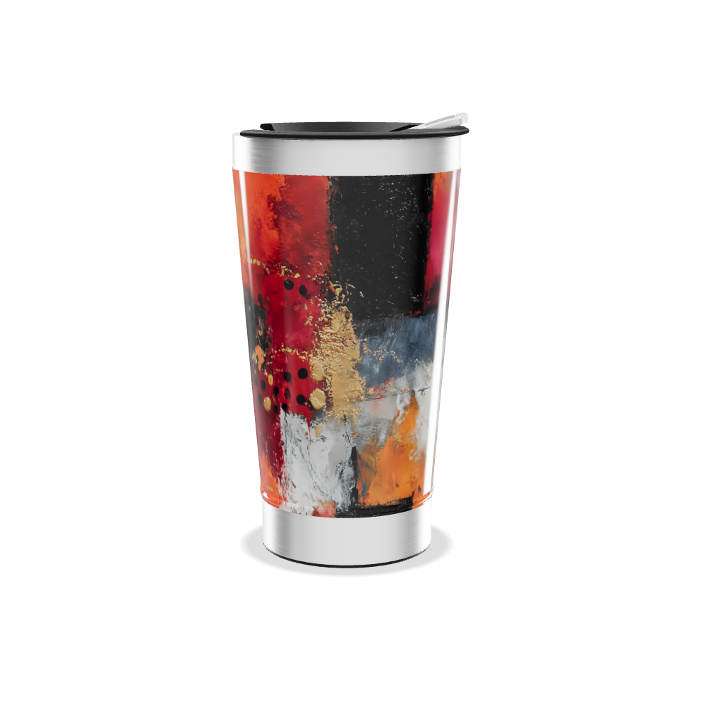 Copo Térmico - Estampa Abstrata Colorida