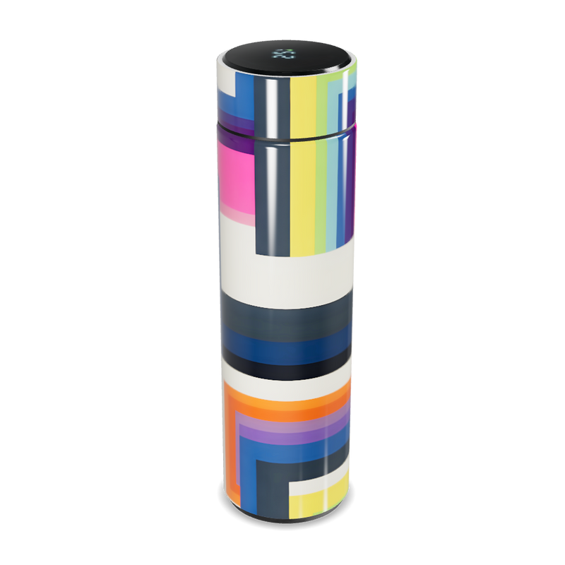 Garrafa Térmica Touch - Colorida com Estampa Geométrica