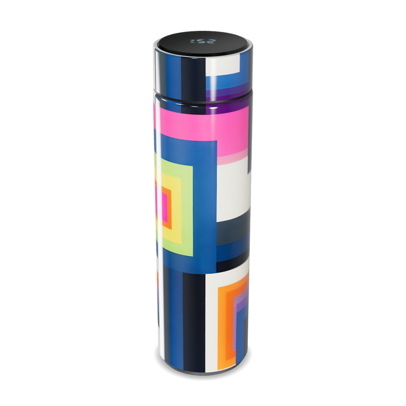 Garrafa Térmica Touch - Colorida com Estampa Geométrica