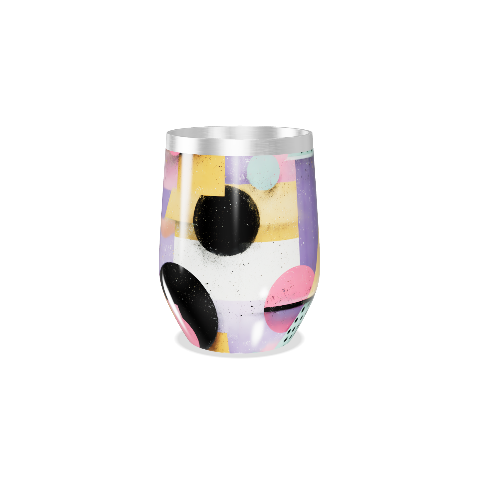 Copo Térmico Slim - Geométrico Colorido Aço Inox