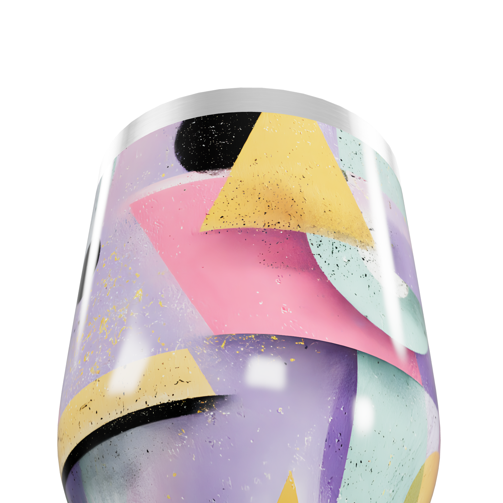 Copo Térmico Slim - Geométrico Colorido Aço Inox