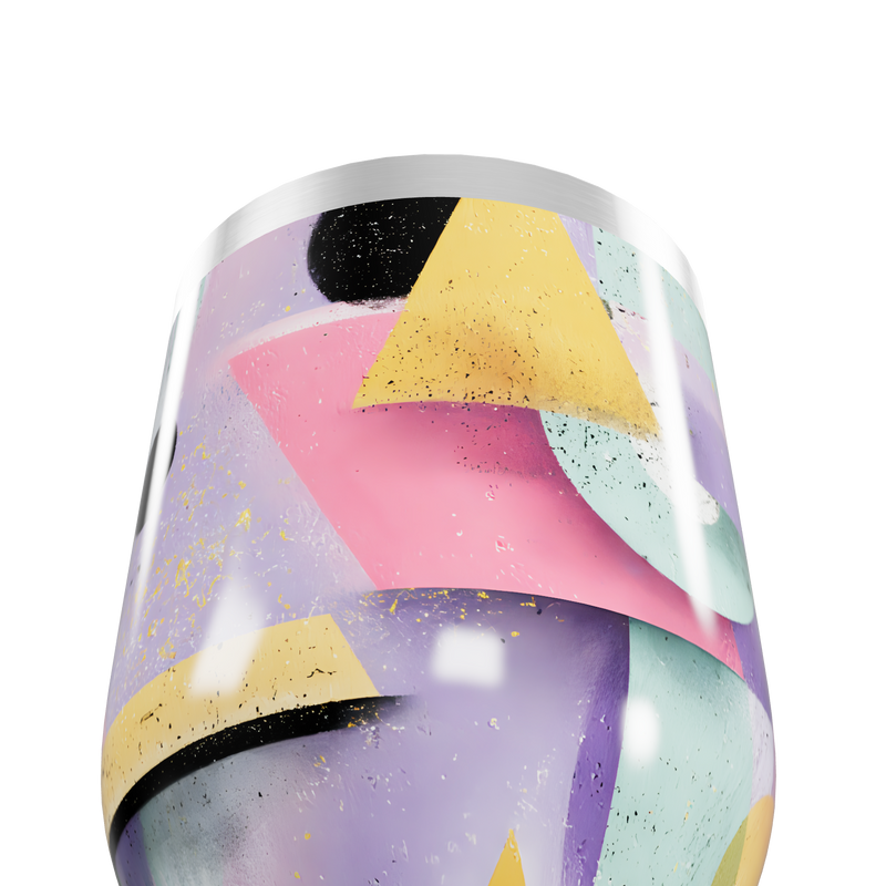 Copo Térmico Slim - Geométrico Colorido Aço Inox