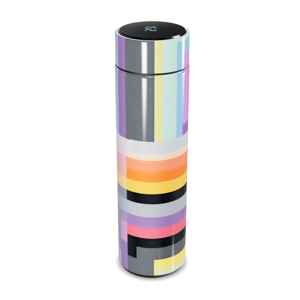 Garrafa Térmica Touch - Multicolor com Listras