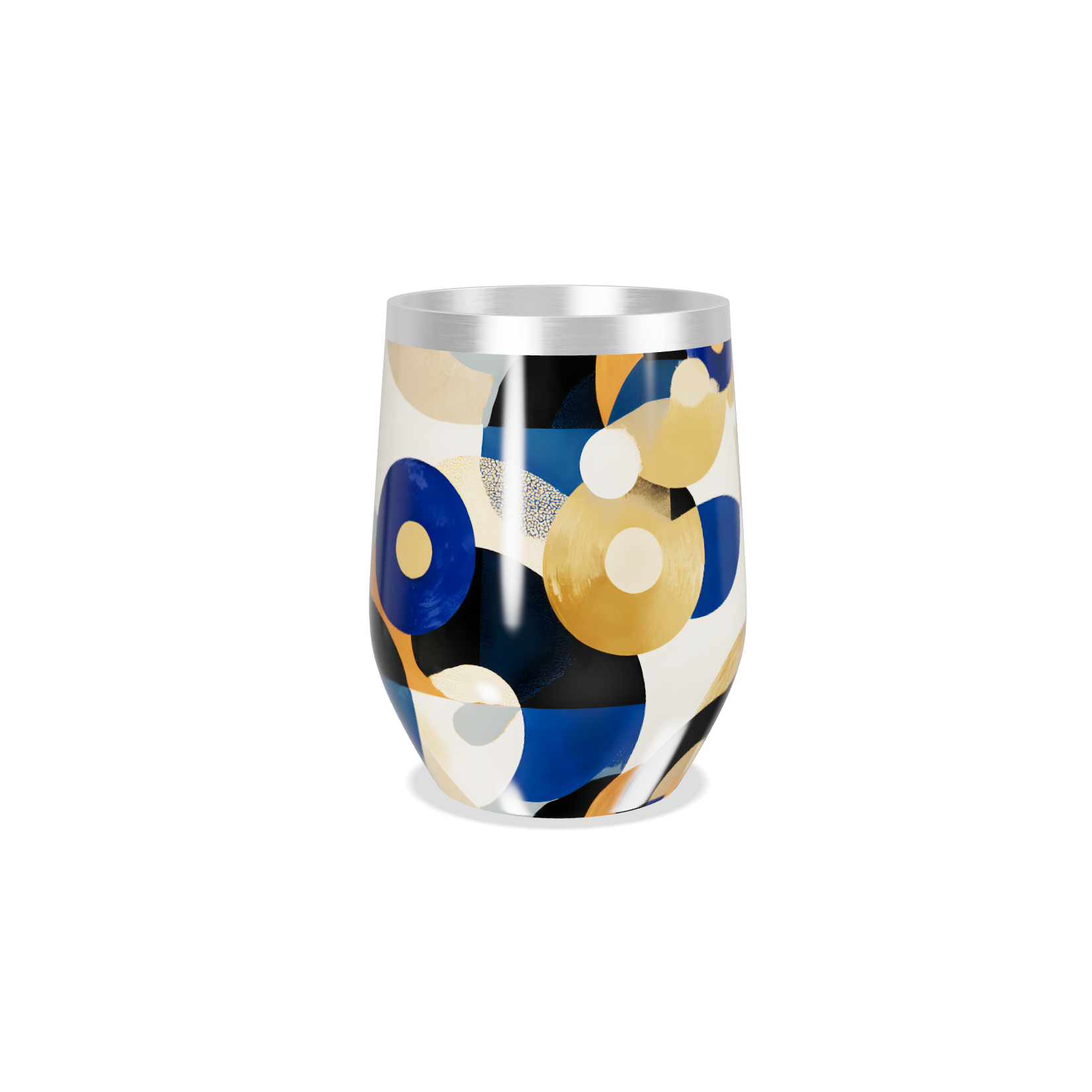 Copo Térmico Slim - Estampa Geométrica Azul