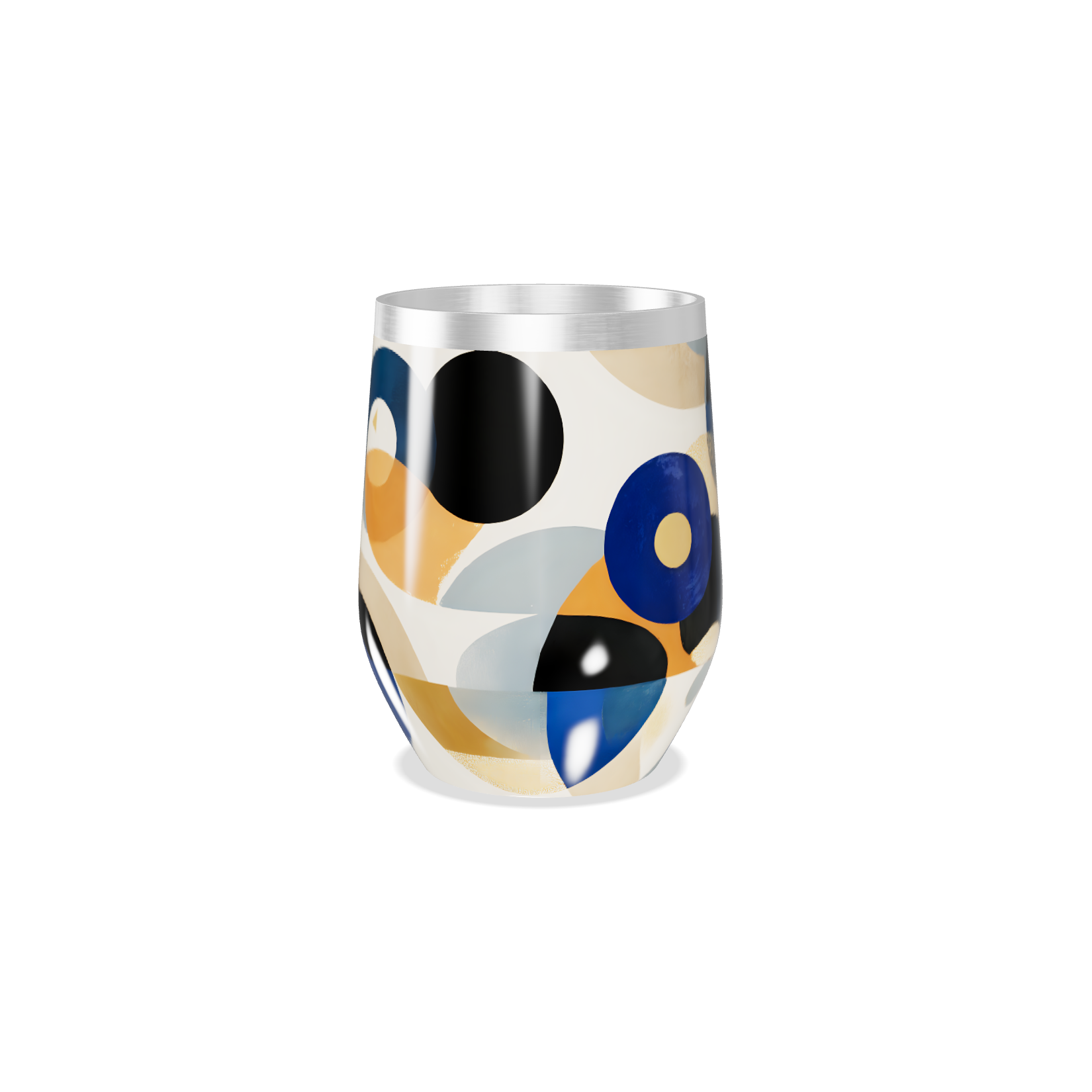 Copo Térmico Slim - Estampa Geométrica Azul