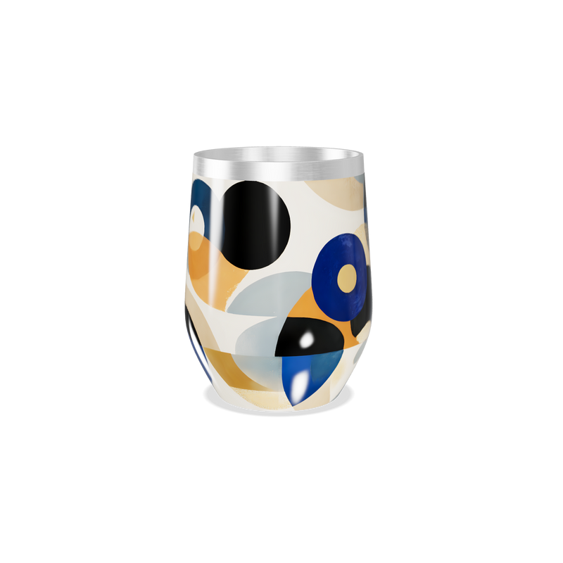 Copo Térmico Slim - Estampa Geométrica Azul