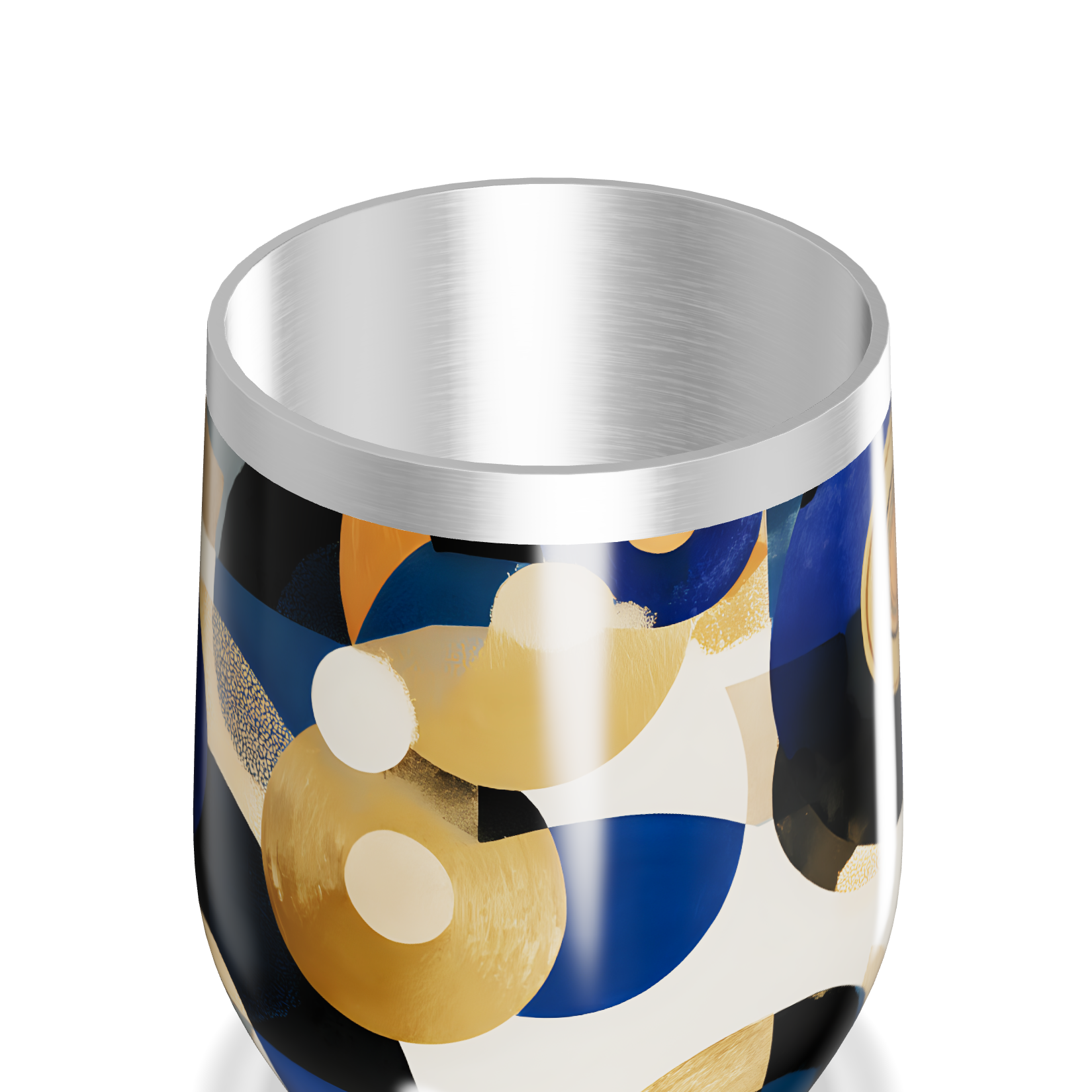 Copo Térmico Slim - Estampa Geométrica Azul