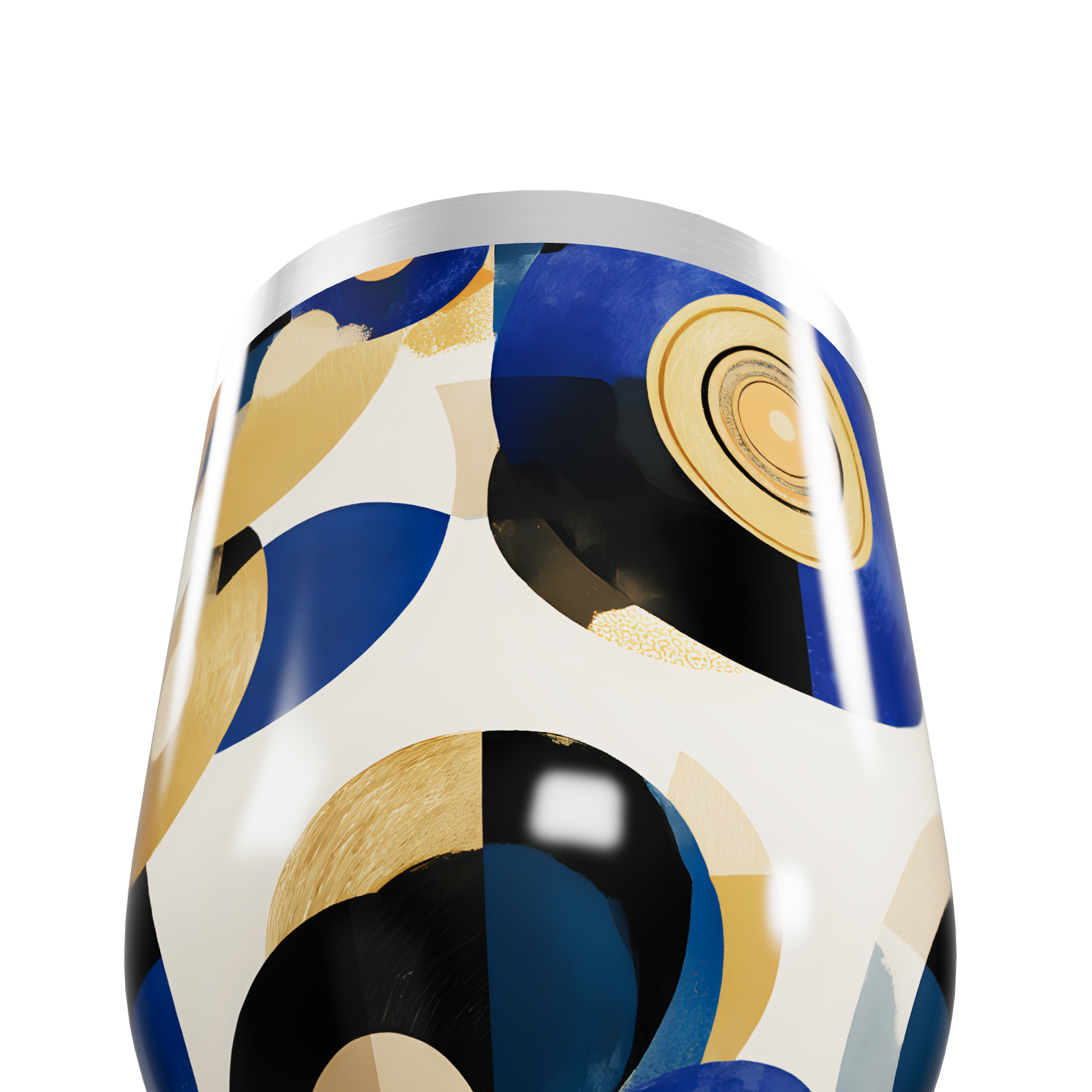 Copo Térmico Slim - Estampa Geométrica Azul