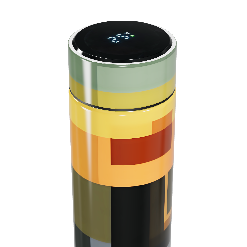 Garrafa Térmica Touch - Design Geométrico Colorido