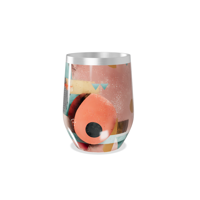 Copo Térmico Slim - Estampa Geométrica Colorida