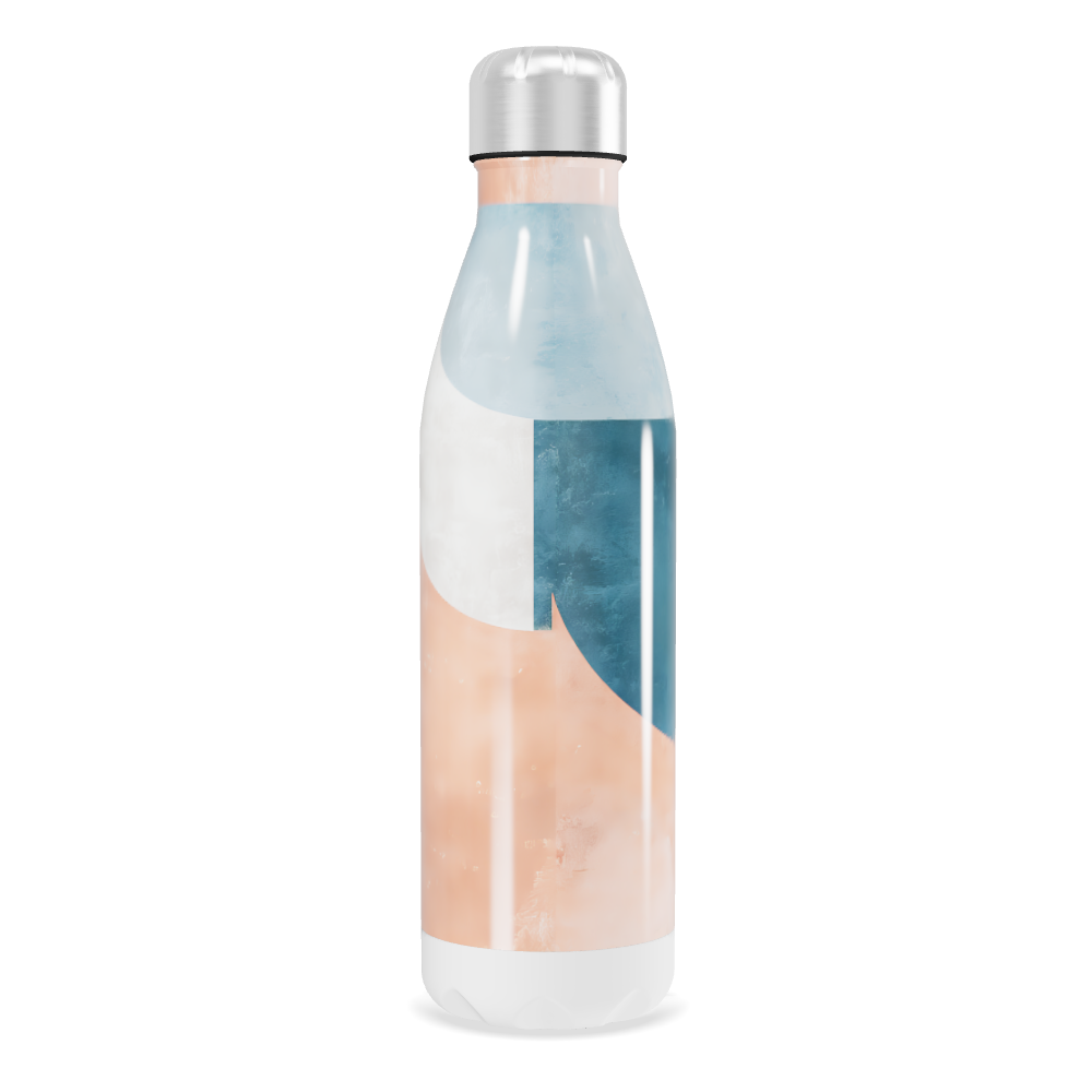 Garrafa Inox - Azul e Laranja Estampada