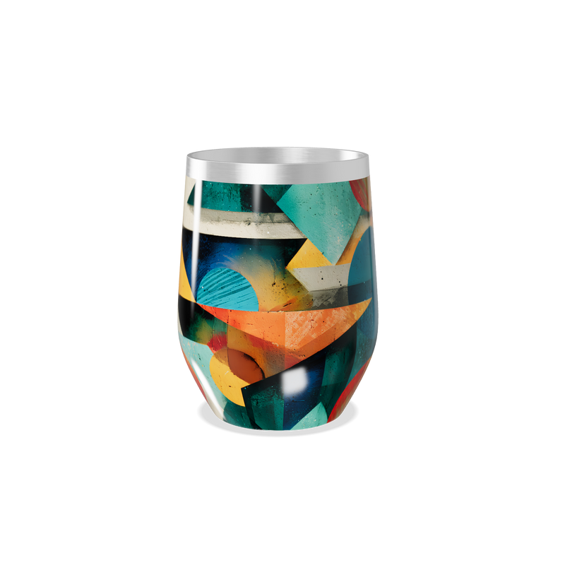 Copo Térmico Slim - Estampa Geométrica Colorida