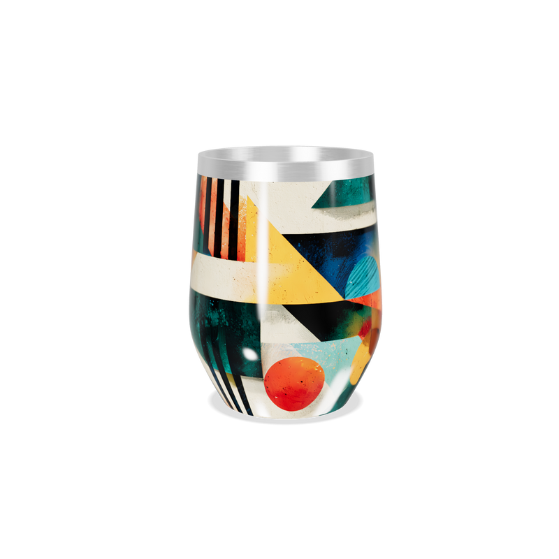 Copo Térmico Slim - Estampa Geométrica Colorida