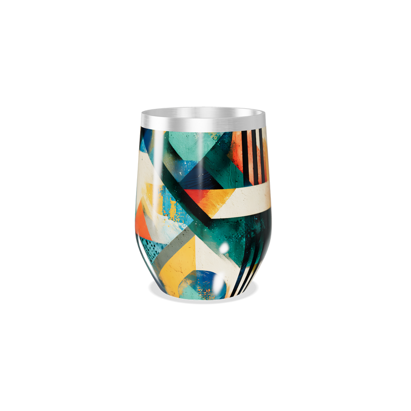 Copo Térmico Slim - Estampa Geométrica Colorida