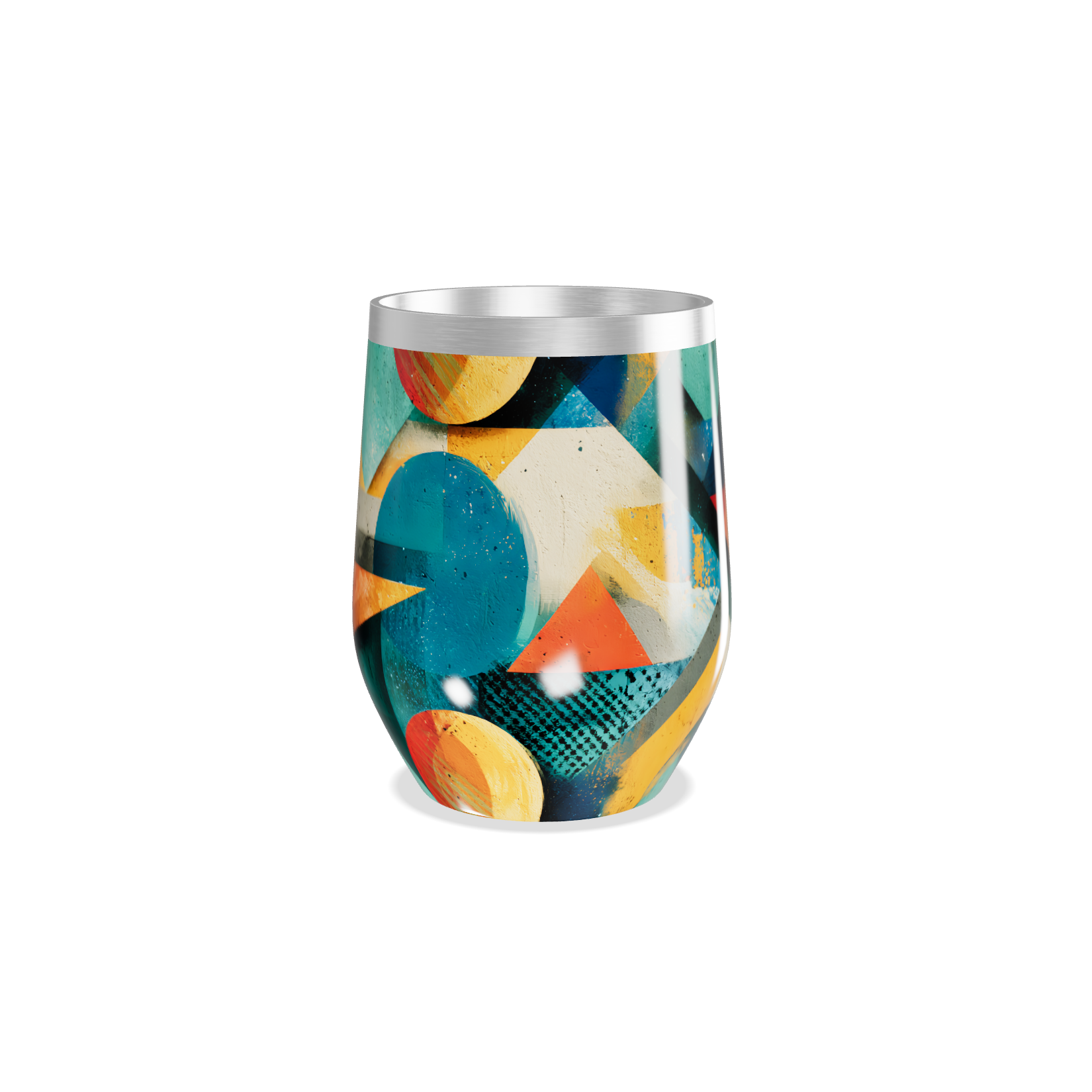 Copo Térmico Slim - Estampa Geométrica Colorida