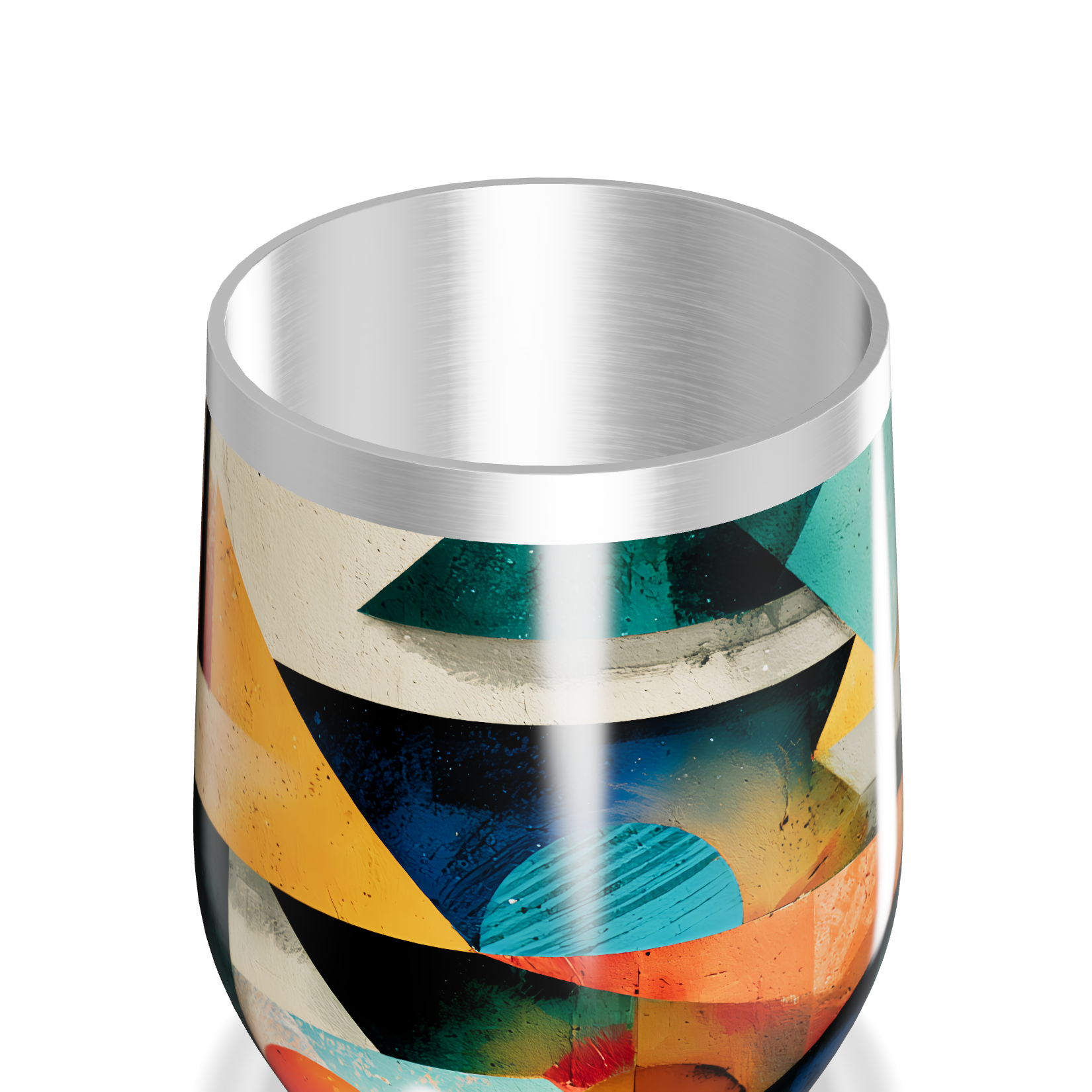 Copo Térmico Slim - Estampa Geométrica Colorida