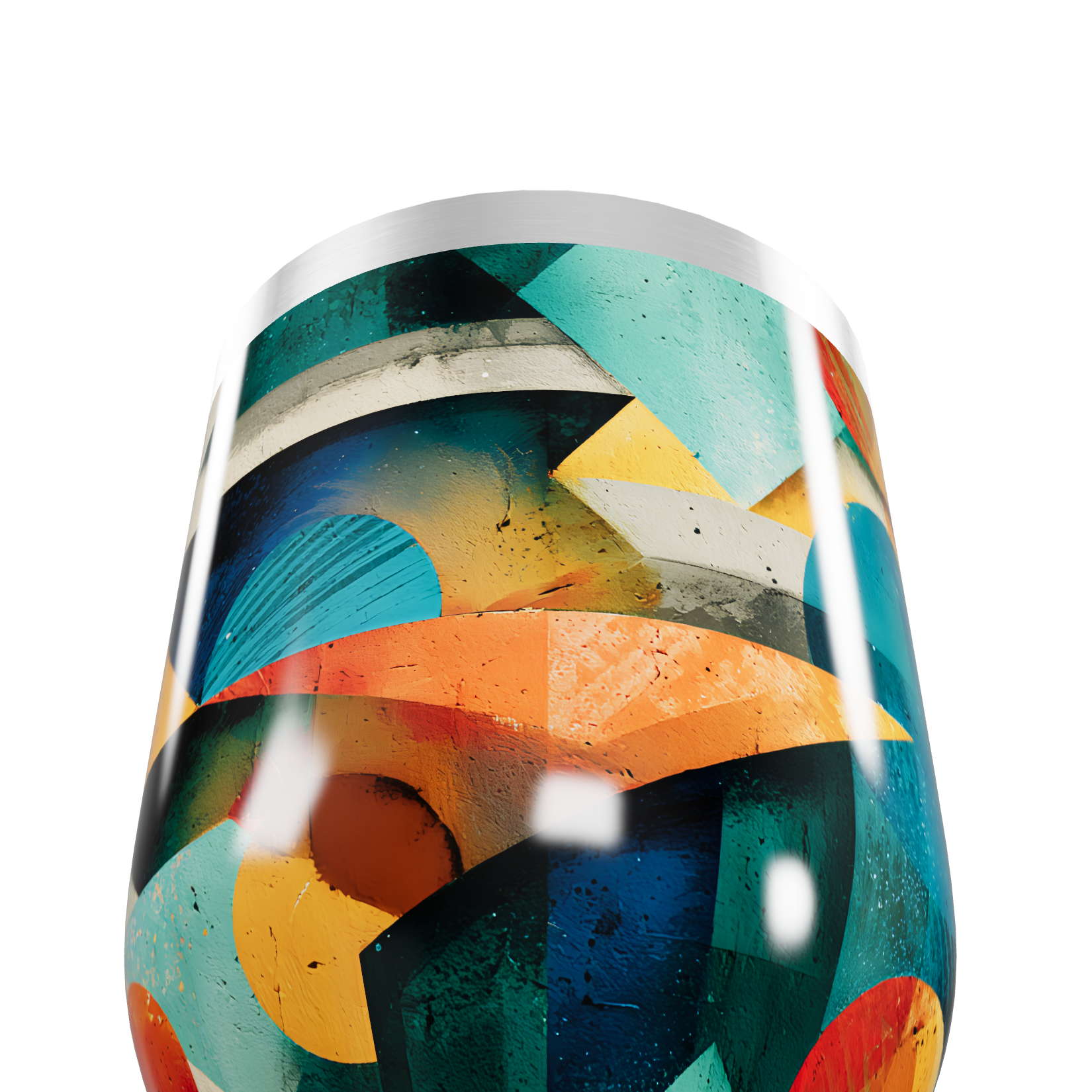 Copo Térmico Slim - Estampa Geométrica Colorida