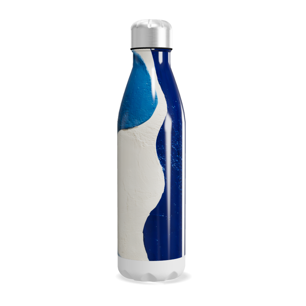 Garrafa Inox Azul - Estampa Abstrata