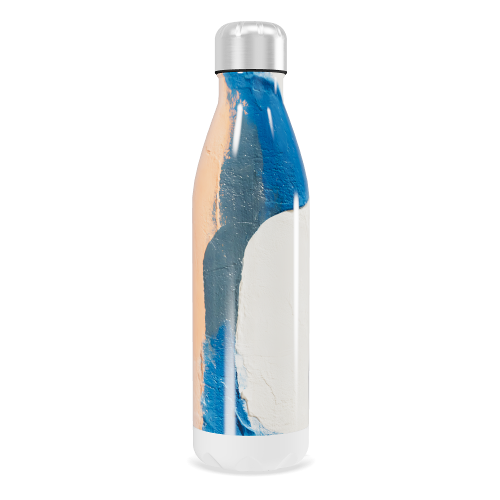 Garrafa Inox Azul - Estampa Abstrata