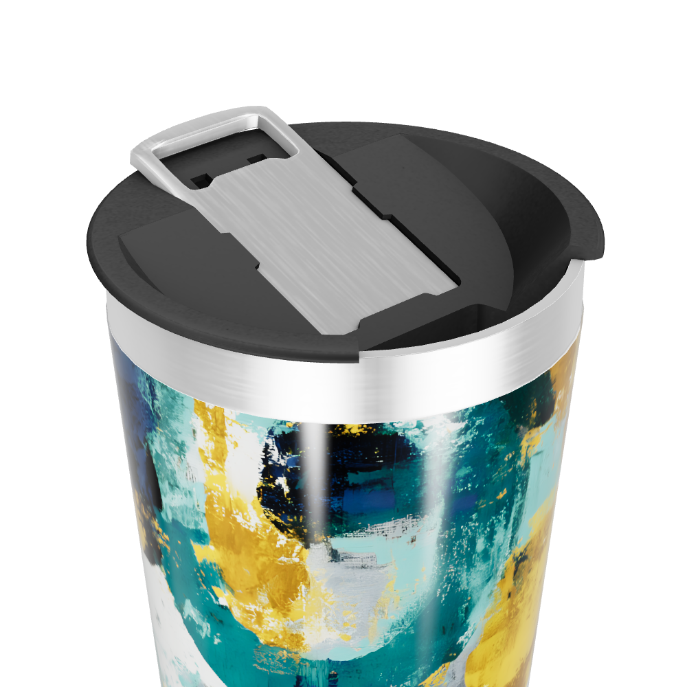Copo Térmico - Estampa Abstrata Colorida