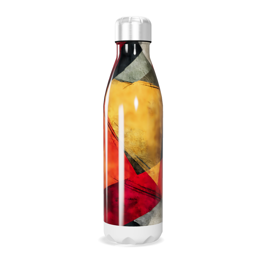 Garrafa Inox - Estampa Abstrata Colorida