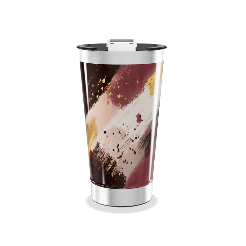 Copo Térmico - Pintura Abstrata Colorida