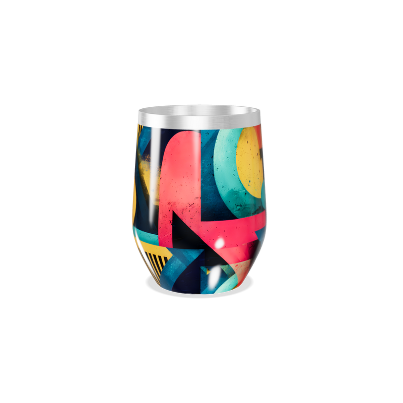 Copo Térmico Slim - Colorido com Estampa Geométrica