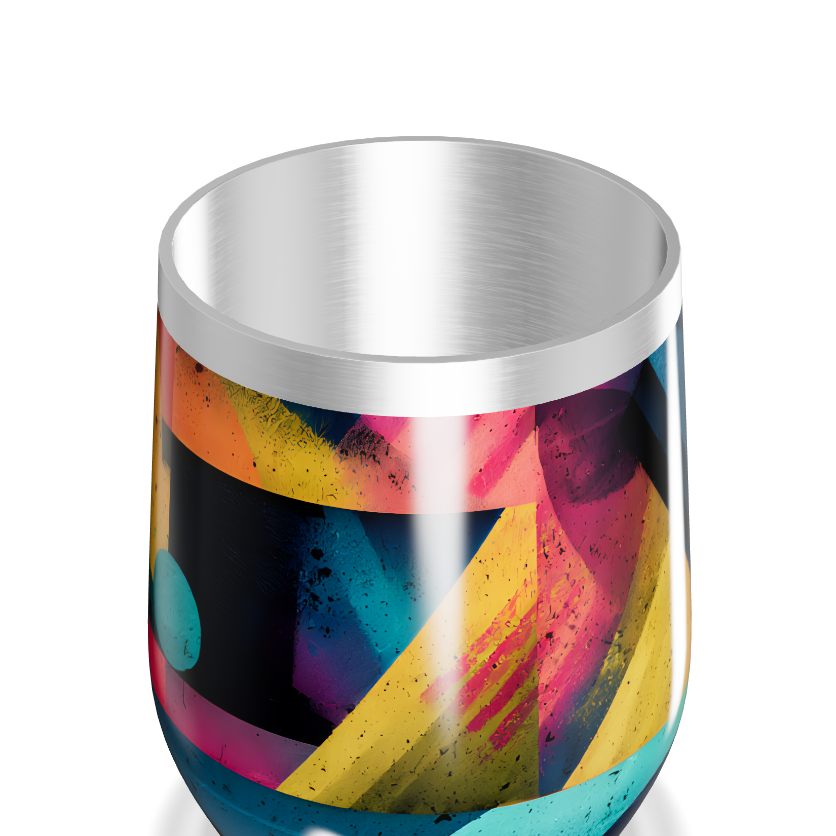 Copo Térmico Slim - Colorido com Estampa Geométrica