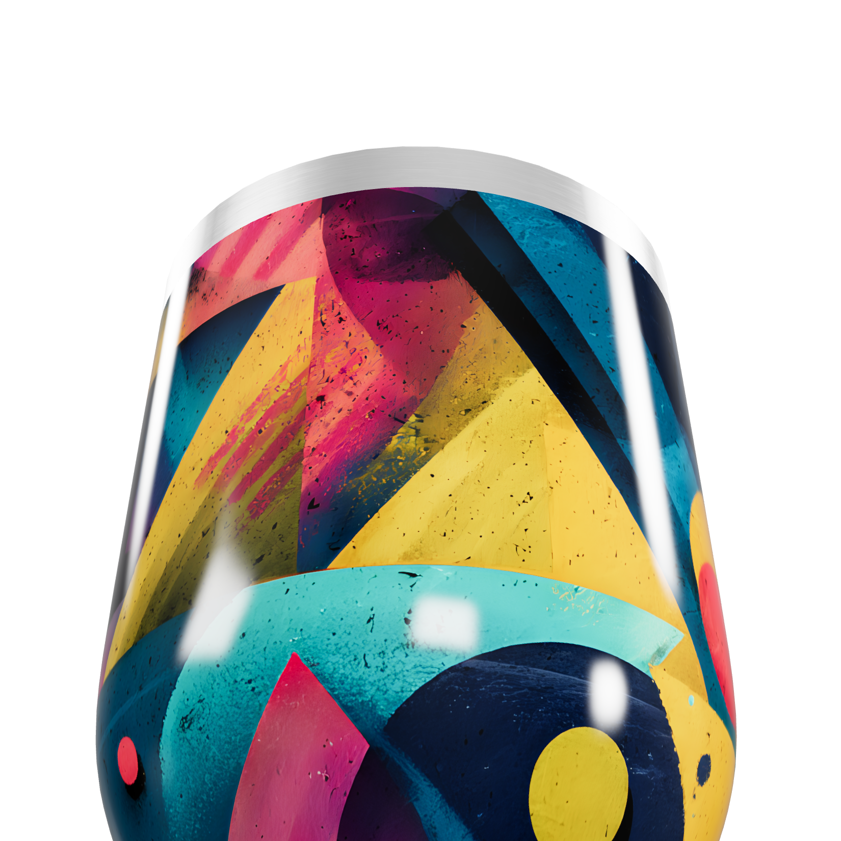 Copo Térmico Slim - Colorido com Estampa Geométrica