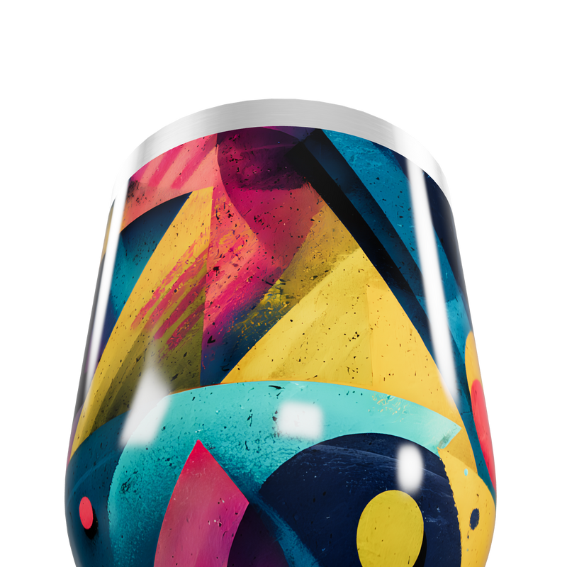 Copo Térmico Slim - Colorido com Estampa Geométrica