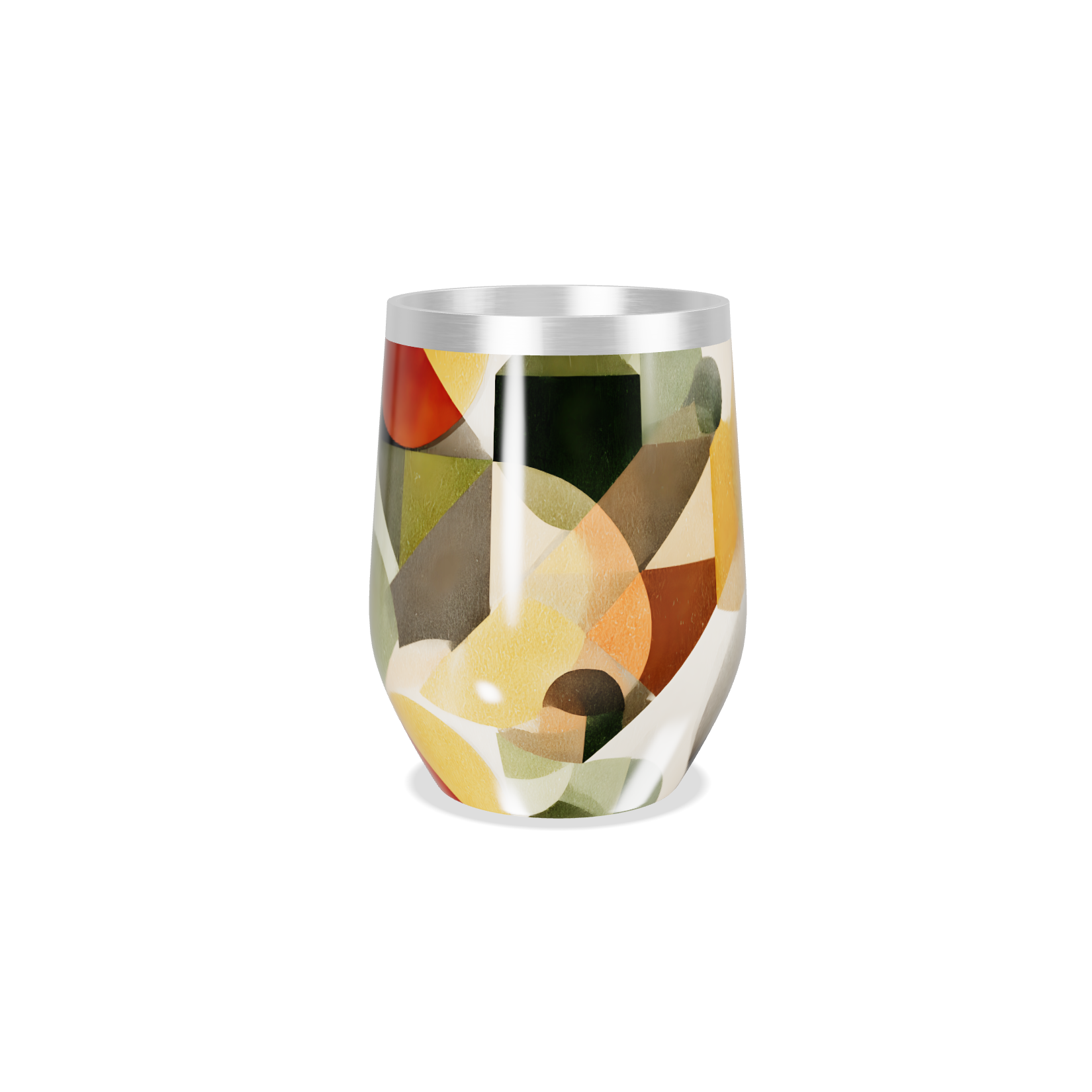 Copo Térmico Slim - Estampa Geométrica Colorida