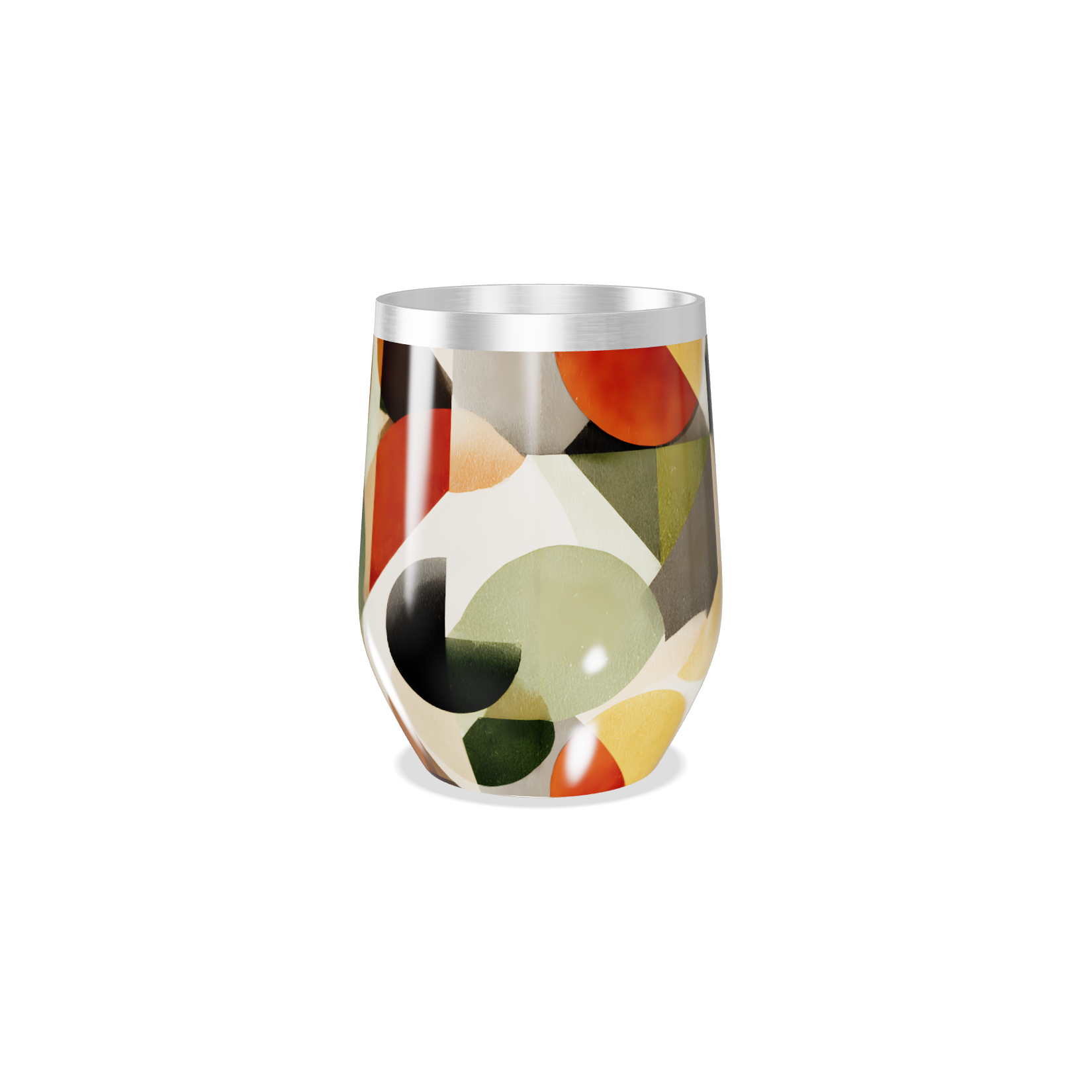 Copo Térmico Slim - Estampa Geométrica Colorida