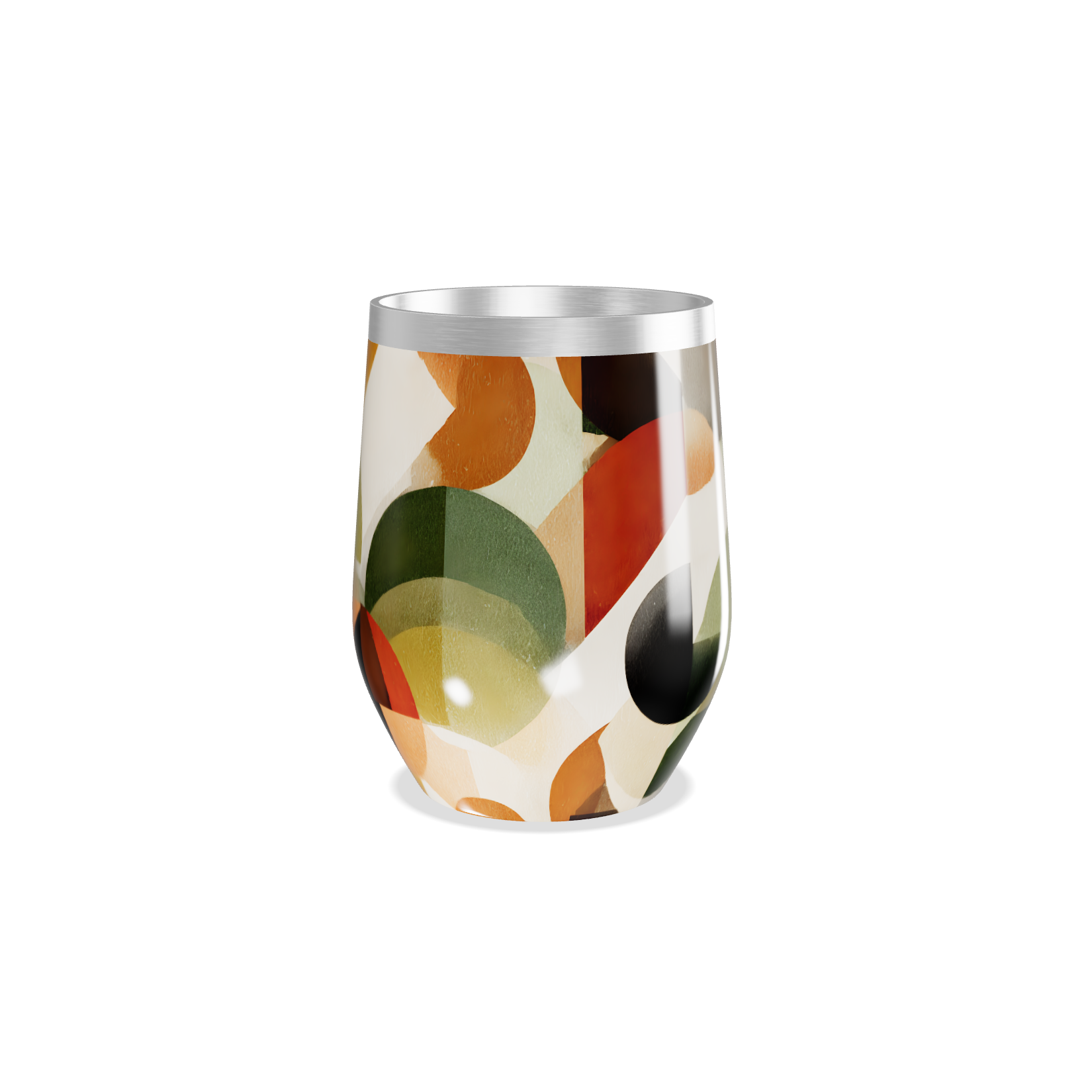 Copo Térmico Slim - Estampa Geométrica Colorida