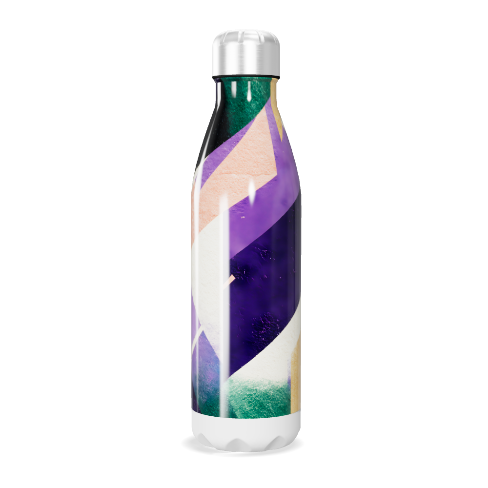 Garrafa Inox - Estampa Geométrica Colorida
