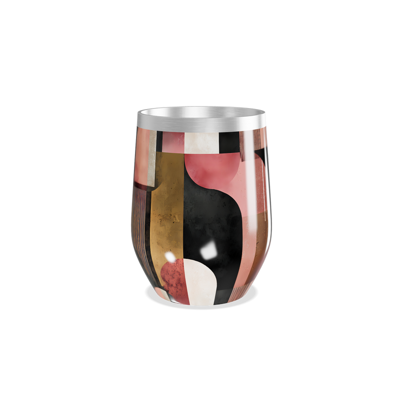 Copo Térmico Slim - Estampa Geométrica Colorida