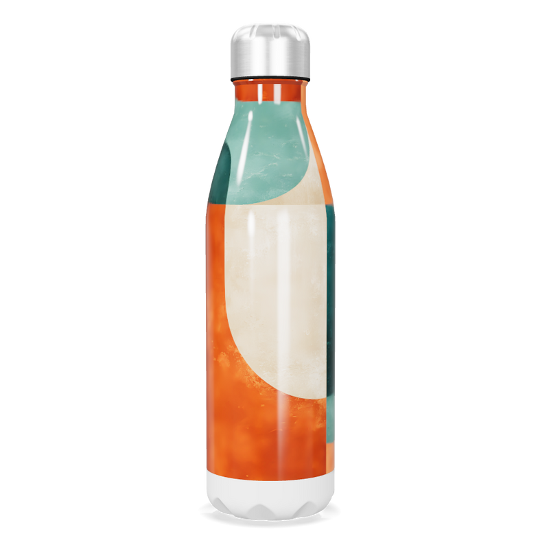 Garrafa Inox Estampada Abstrata Colorida