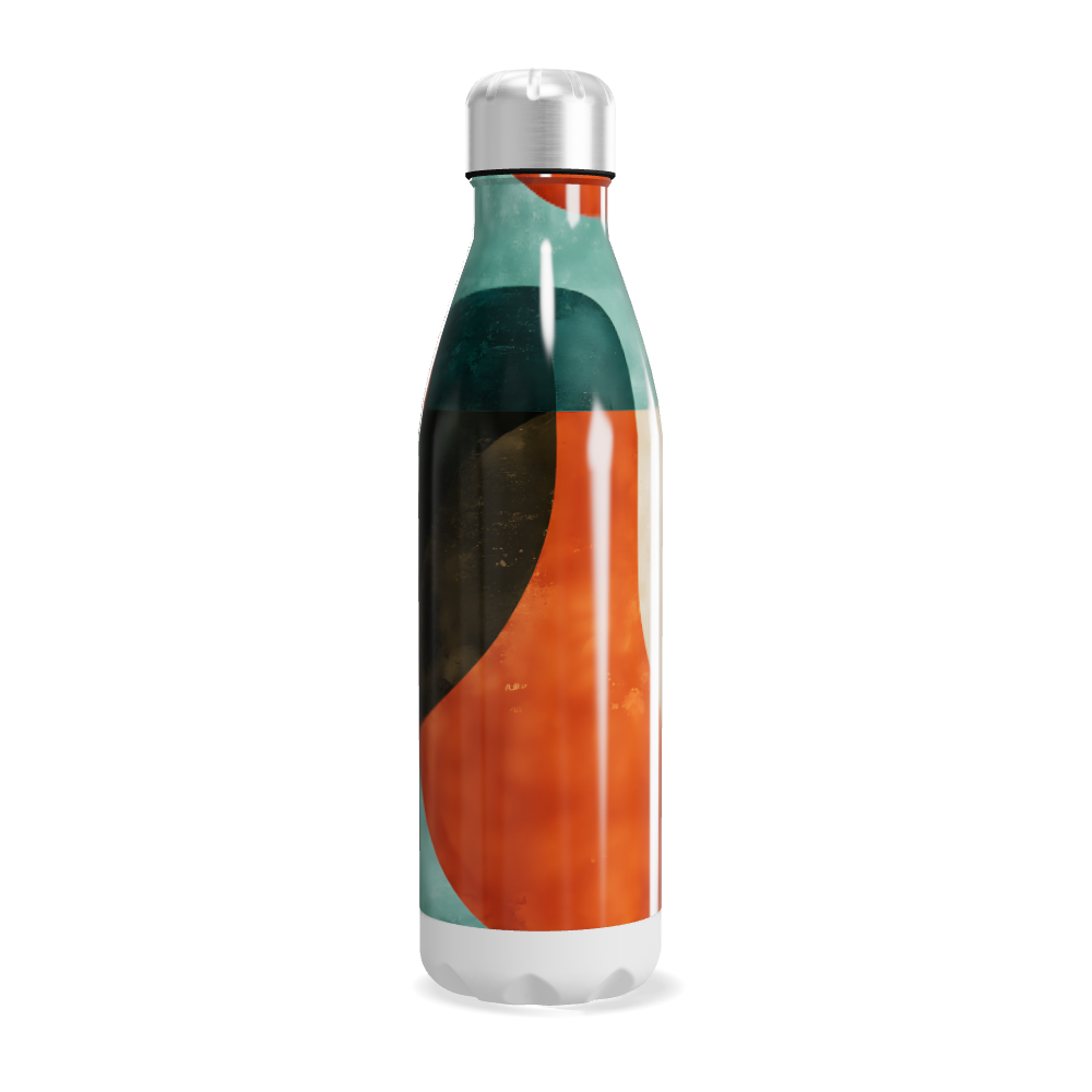 Garrafa Inox Estampada Abstrata Colorida