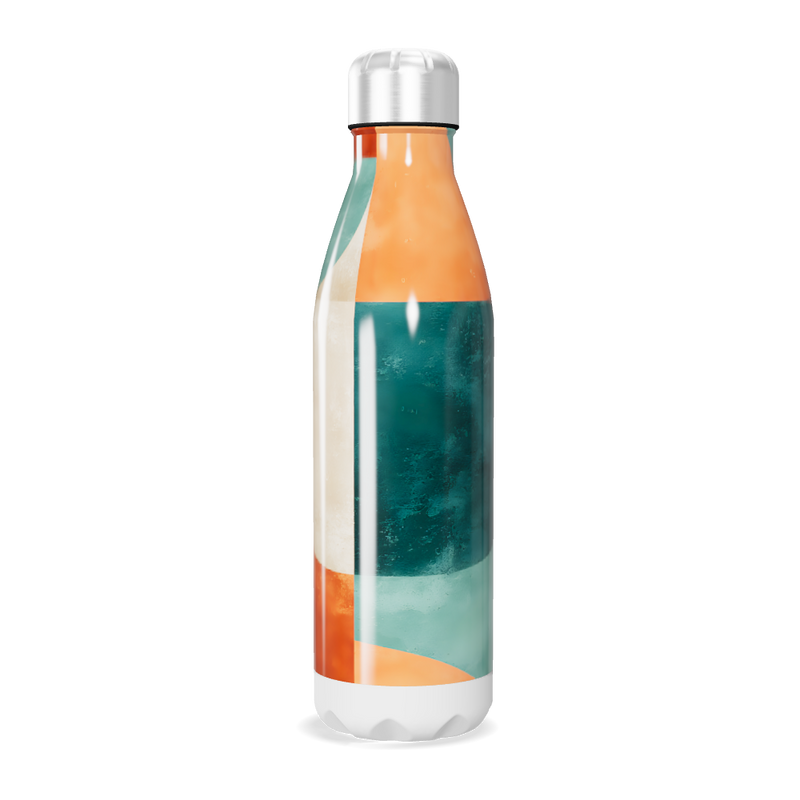 Garrafa Inox Estampada Abstrata Colorida