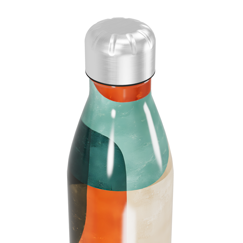 Garrafa Inox Estampada Abstrata Colorida