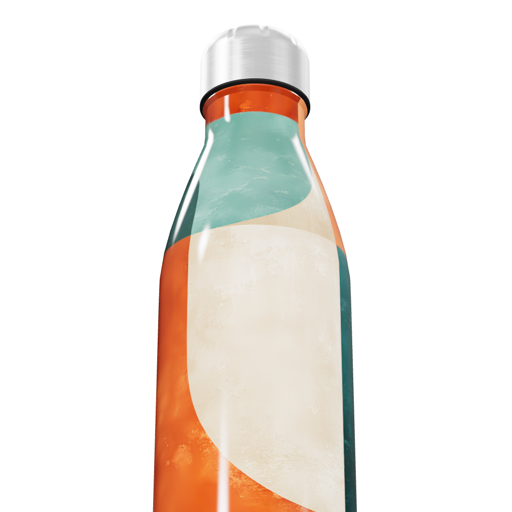 Garrafa Inox Estampada Abstrata Colorida