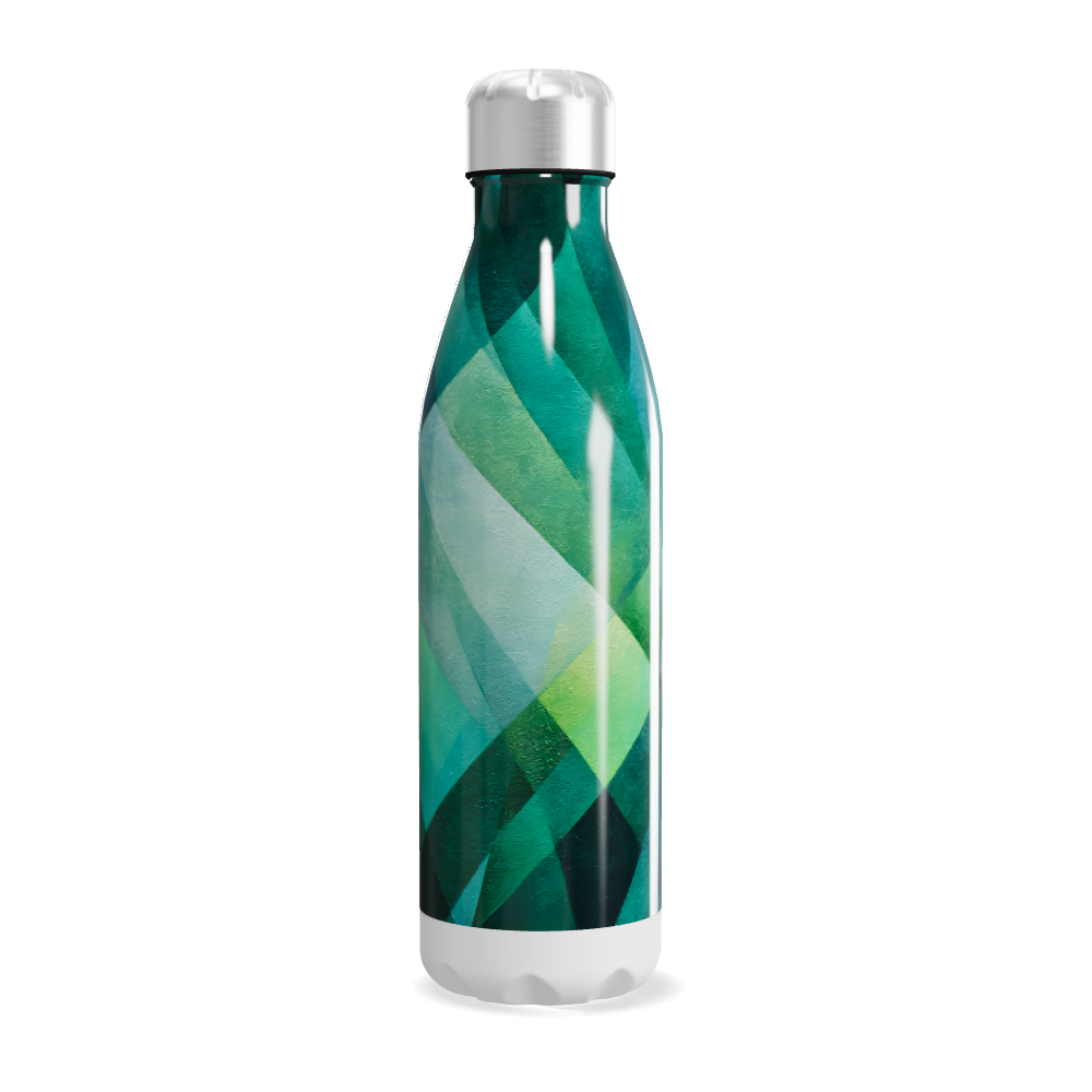 Garrafa Inox Estampada Verde Azul 500ml