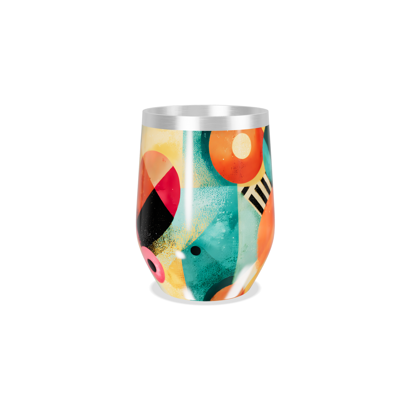 Copo Térmico Slim - Estampa Abstrata Colorida