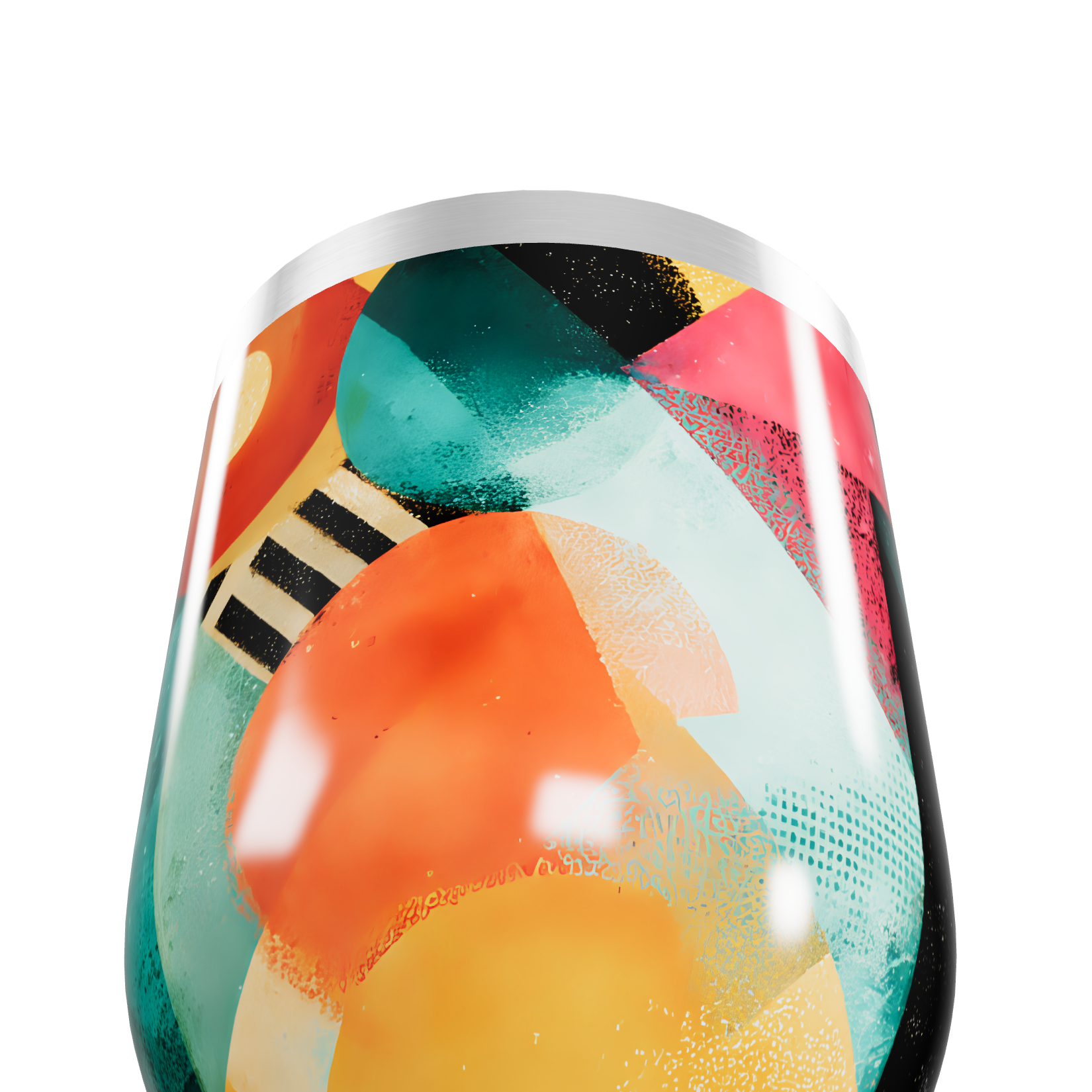 Copo Térmico Slim - Estampa Abstrata Colorida